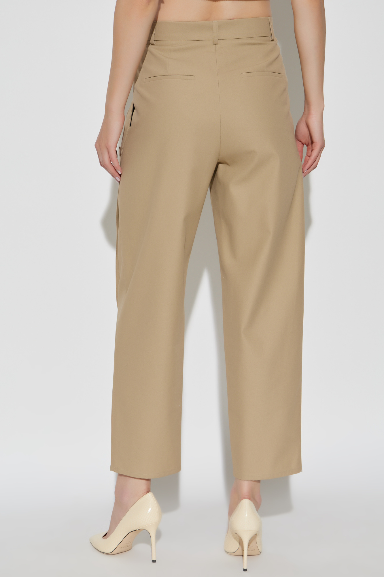 パンツ Max Mara Ivory Cotton Duomo Pant Max Mara 